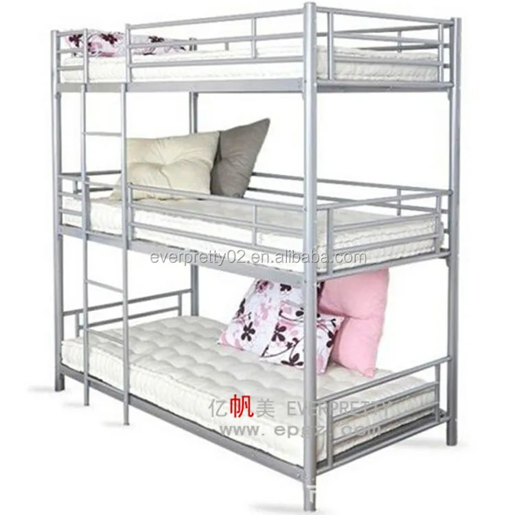 
 Дешевая современная прочная металлическая трехъярусная кровать на 3 человек  