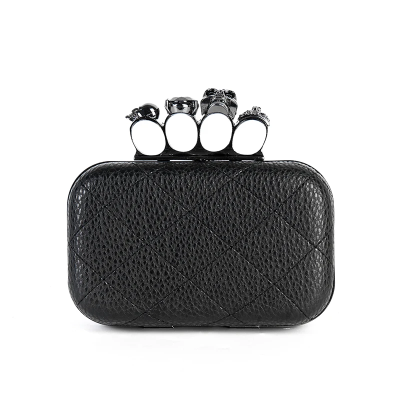 Source Wholesale lady cheap long chain small black Skull ring evening clutch  bags on m.