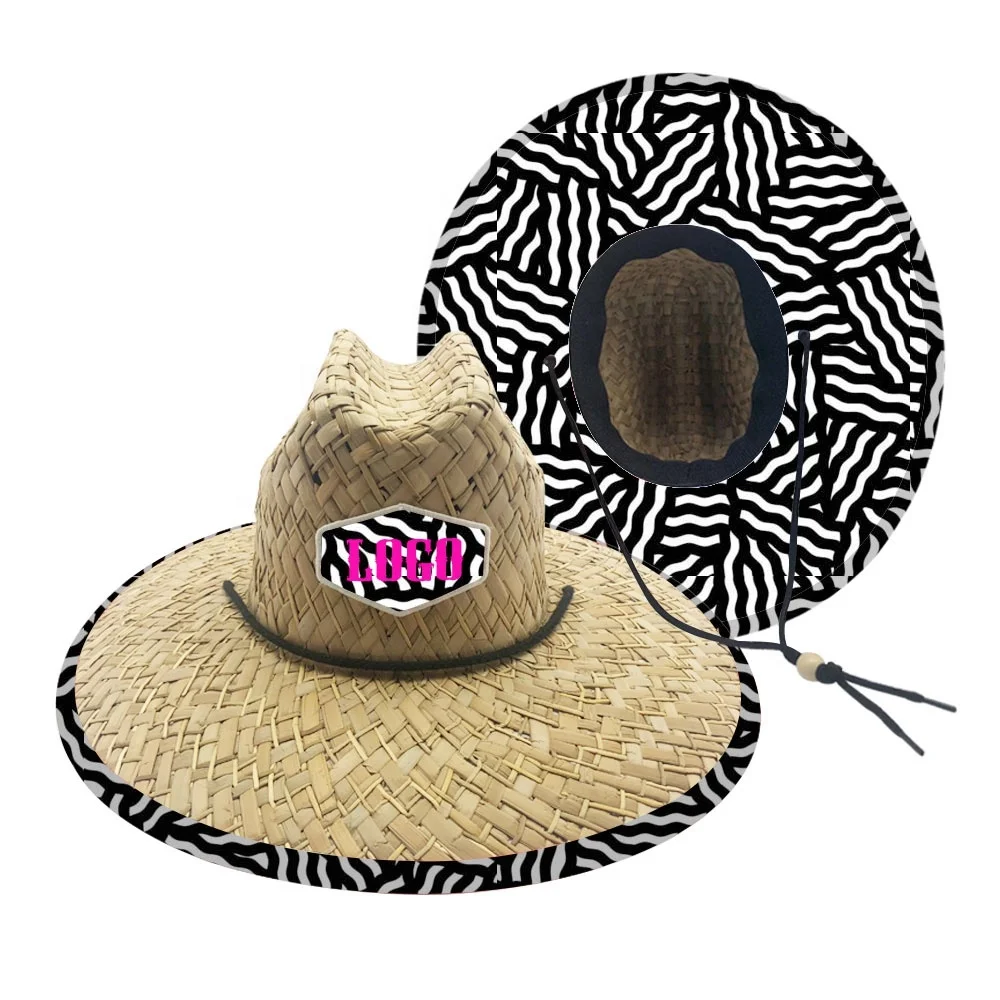 Promotional Customized Pineapple Print Summer Wholesale Straw Hats