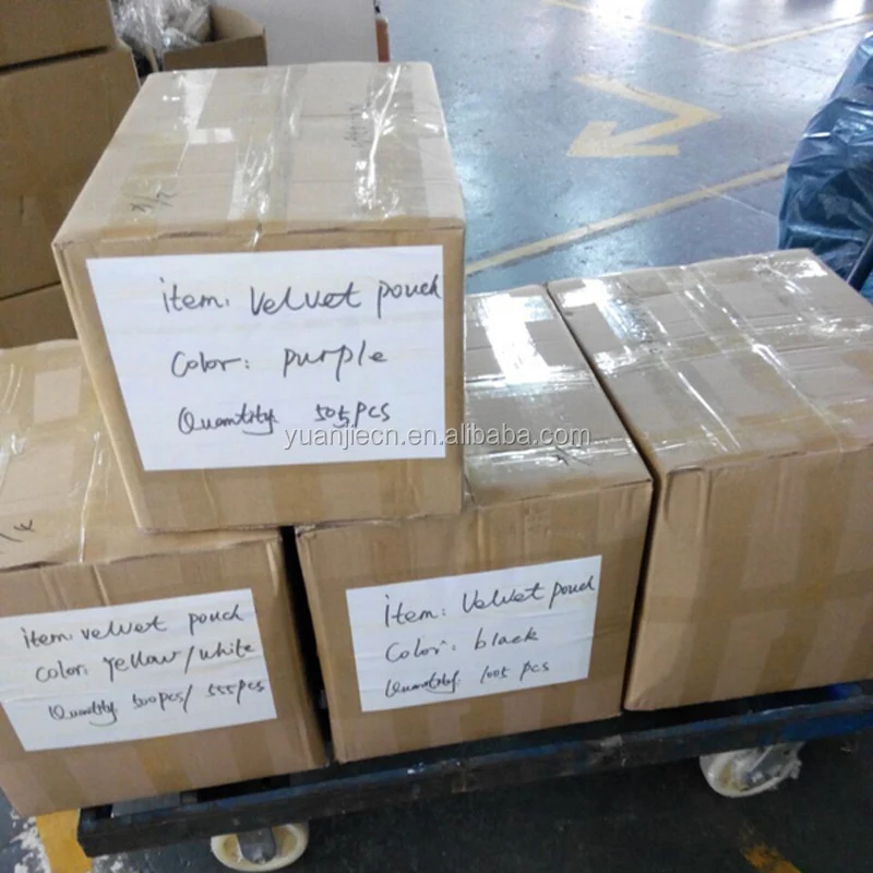 Custom Embossed Round Velvet Jewelry Pouch,Velvet Drawstring Pouch