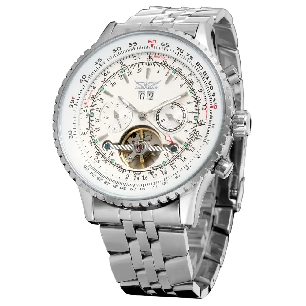 中国工場Jargar自動巻きムーブメントTourbillonステンレス鋼フライング 