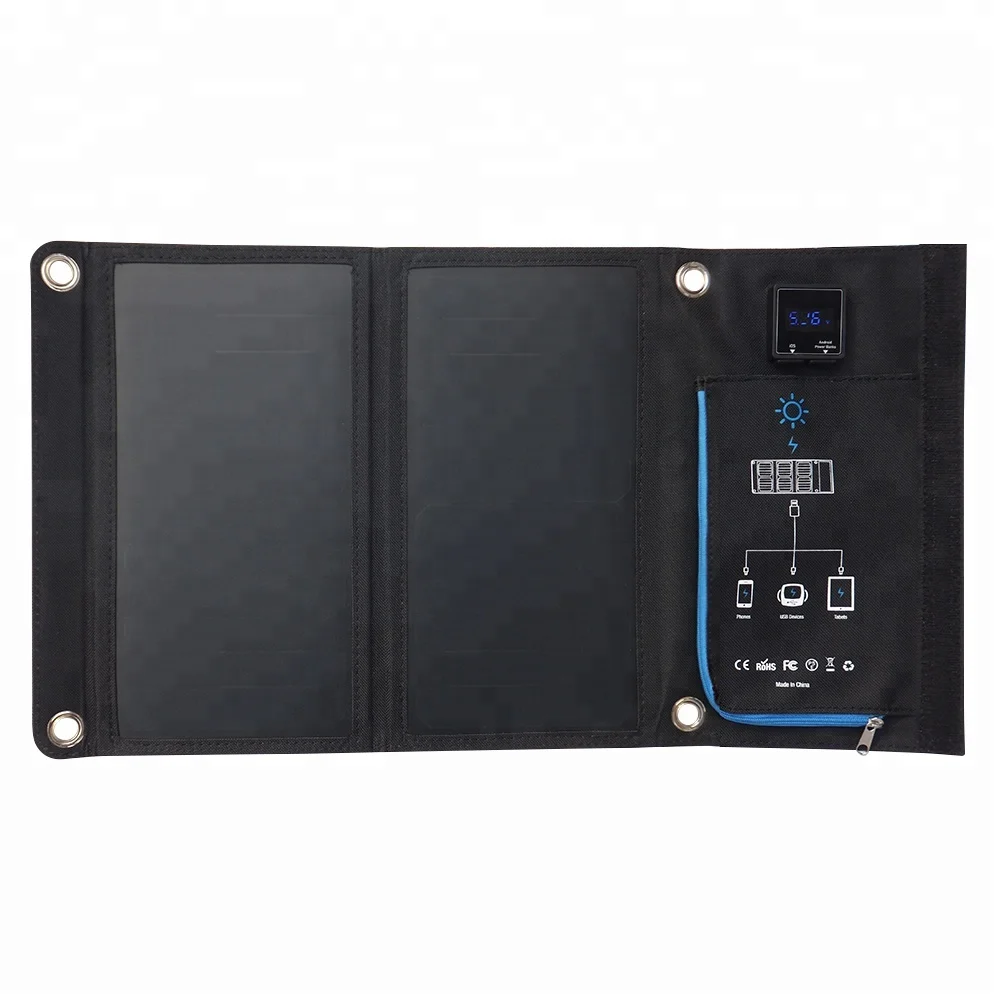 
JWN-015 15W Солнечное зарядное устройство с 2 портами USB зарядное устройство изготовлен из высоко эффективное солнечное Панельное зарядное устройство Power Bank для сотового телефона 