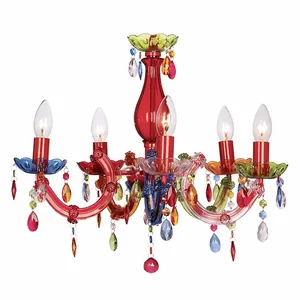 NS-120097M Decoration House Home Classic Gypsy Multi-Coloured Five Arms Pendant Lamp / Chandeliers