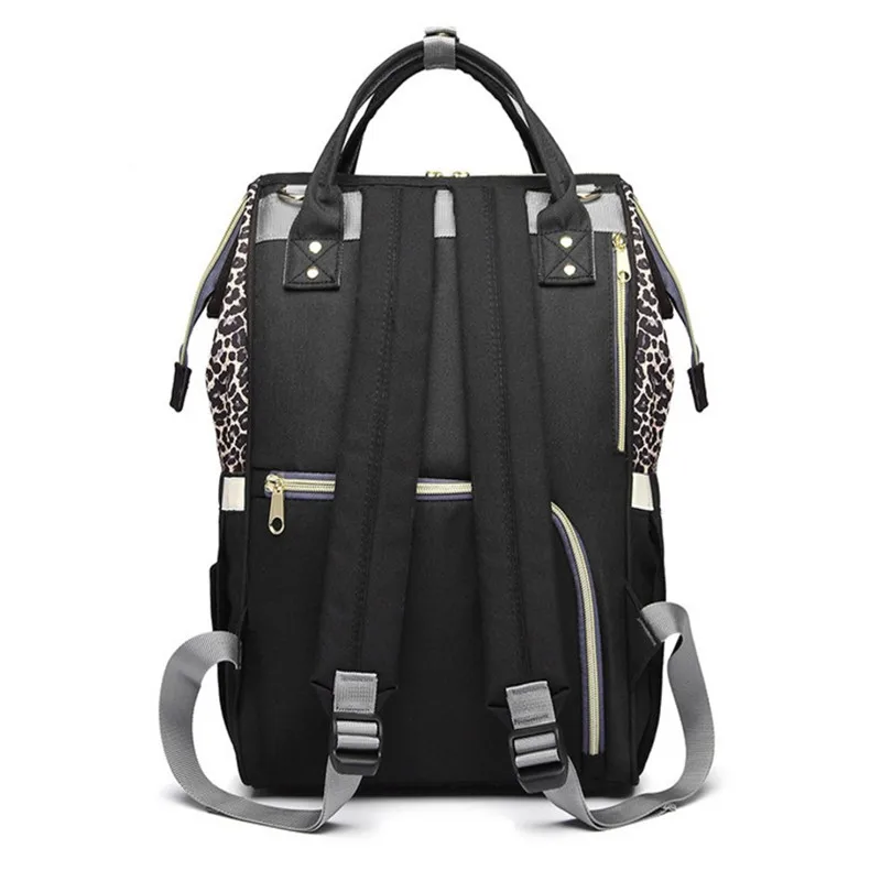 Leopard Print New Design Diaper Backpack Bag Outdoor Large Capacity Baby Diaper Bag