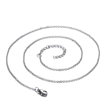 40cm 50cm 60cm plus 4cm Wholesale custom Stainless Steel simple silver chain necklace China Jewelry cheap jewellery