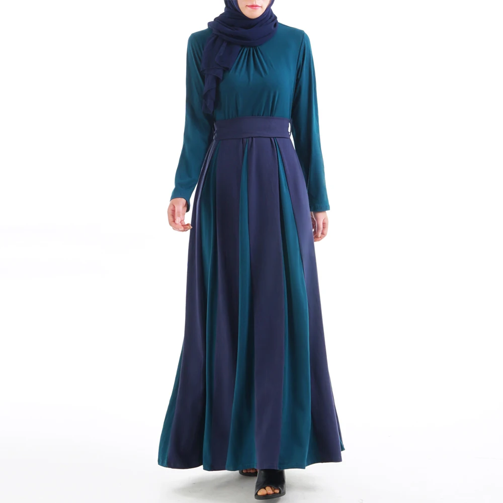 Blue Dubai Burka Arabic Muslim Dress 