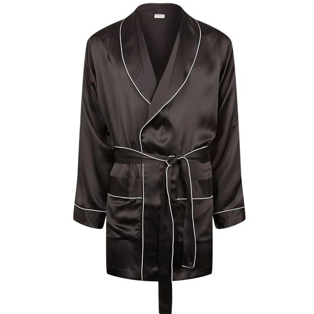 black silk robe mens