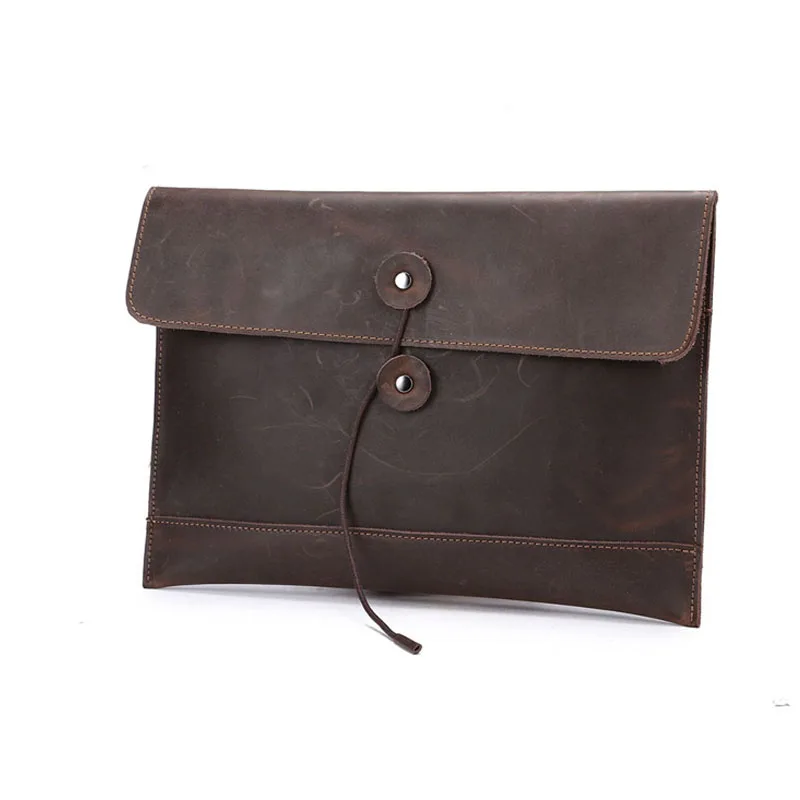 mens leather document pouch