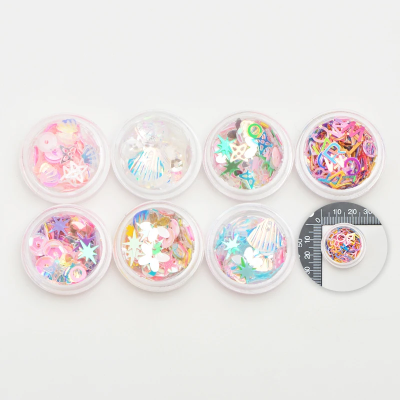 Mix Color Size Glitter Letter Flakes Sequins Face Nail Art Decoration Loose Sequin Paillette Scrapbook Material for DIY Crafts