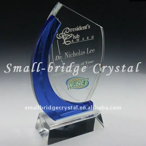 Trofeo de cristal de nuevo diseño de China