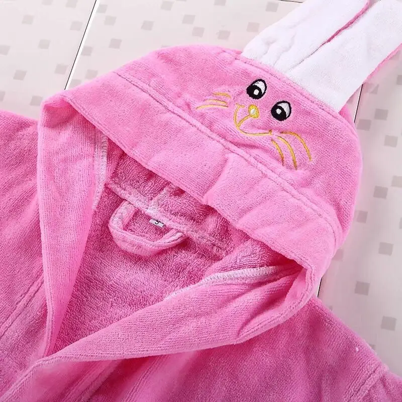 Детский халат с животными, банный халат, детский халат для спа