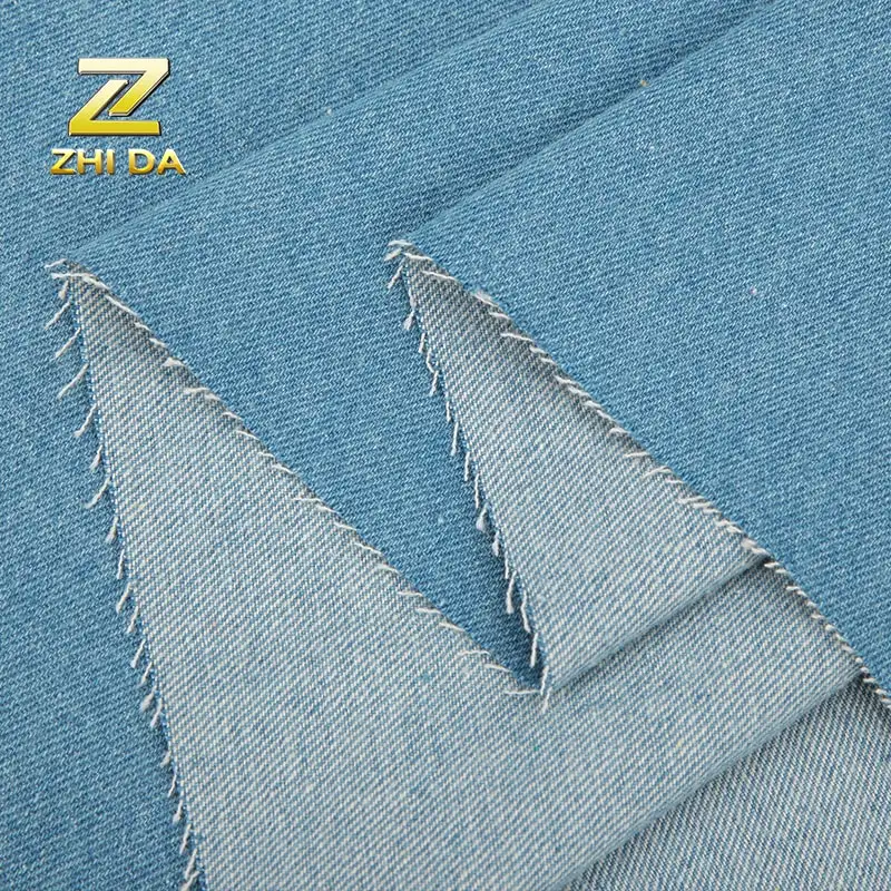 Lot Stock 7x7 Twill Denim with Washed Treatment Cotton Polyester Blended Denim Fabric for School Bags