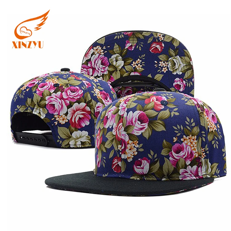 floral flat bill hat