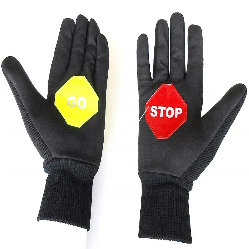 Warm Winter Hand Control Street Road Working Reflective Traffic Gloves