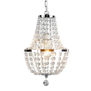 1 Light Easy Fit Crystal Ceiling Chandelier Style Crystal Droplets Pendant Shade