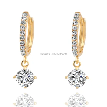 Fashion crystal clip earring imitation jewelry Wholesale HZS-0103