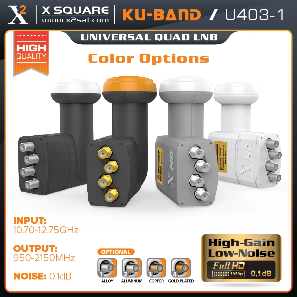 Four Outputs Satellite Internet Satellite TV Quade LNB Amplifier