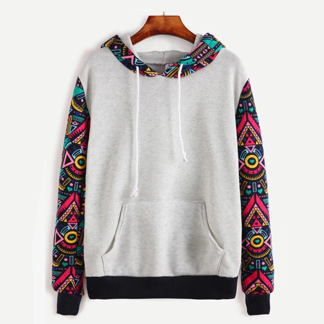 mens tribal print moletom com capuz