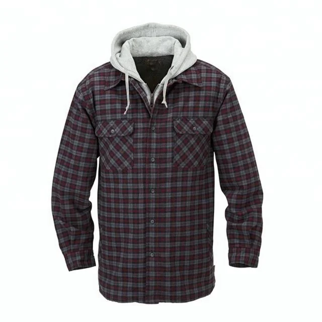 sherpa flannel hoodie