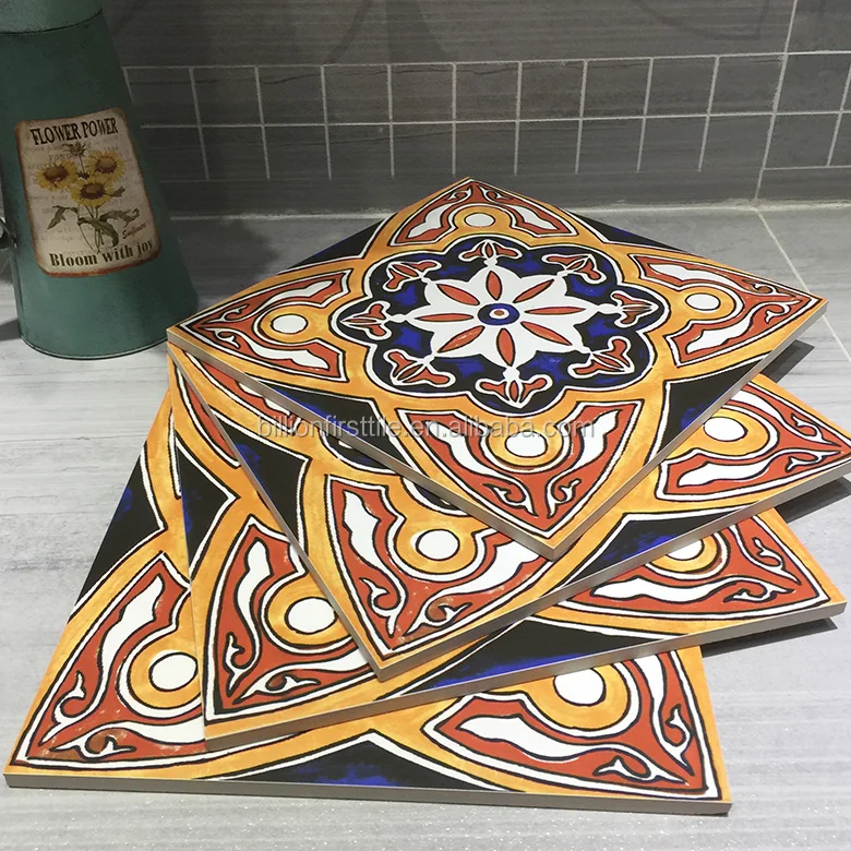 Customized Flower Pattern Bathroom Floor Tiles Moroccan Style Interior Wall Tiles Decoration 300x300 Ceramic Tiles for Sale