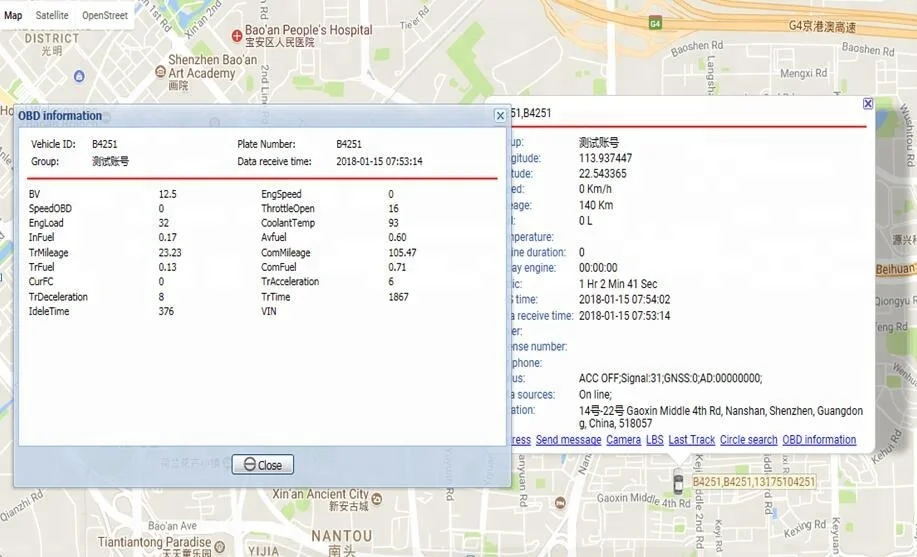 Car Tracking Device Odb Obd2 Obd Ii Sim Card Vehicle Gps tracker Programmable with Diagnostic APP