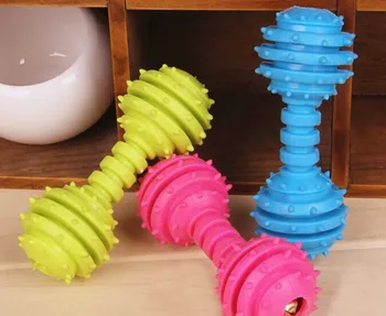 dog pet toy barbell