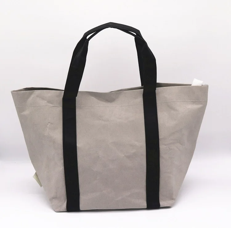 Wholesale Custom Cheap Washable Kraft Paper Ladies Handbag With High Quality