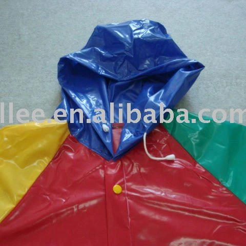 multi coloured raincoat