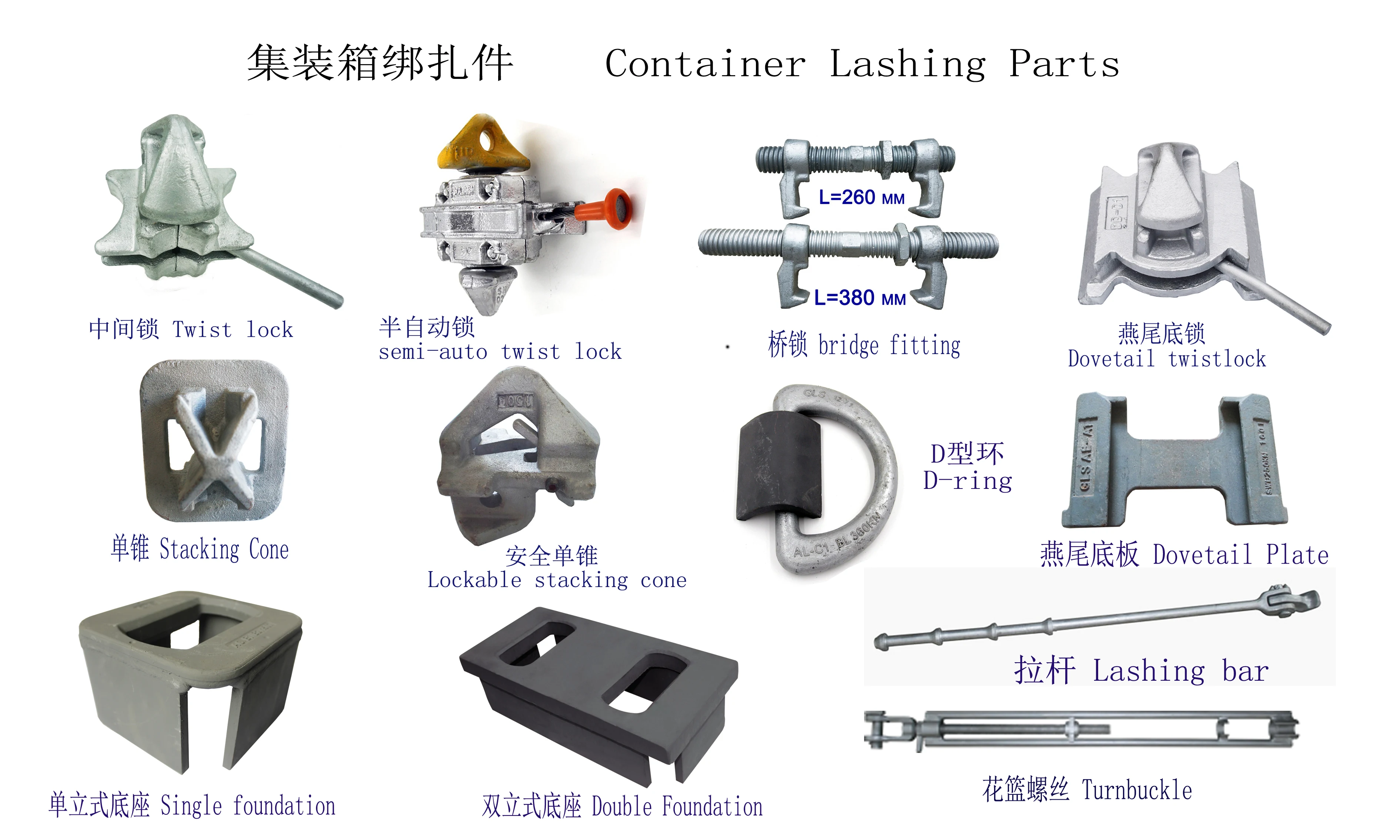 Container Lashing Bridge Fitting Lock Clamp for ISO Corner Fittings