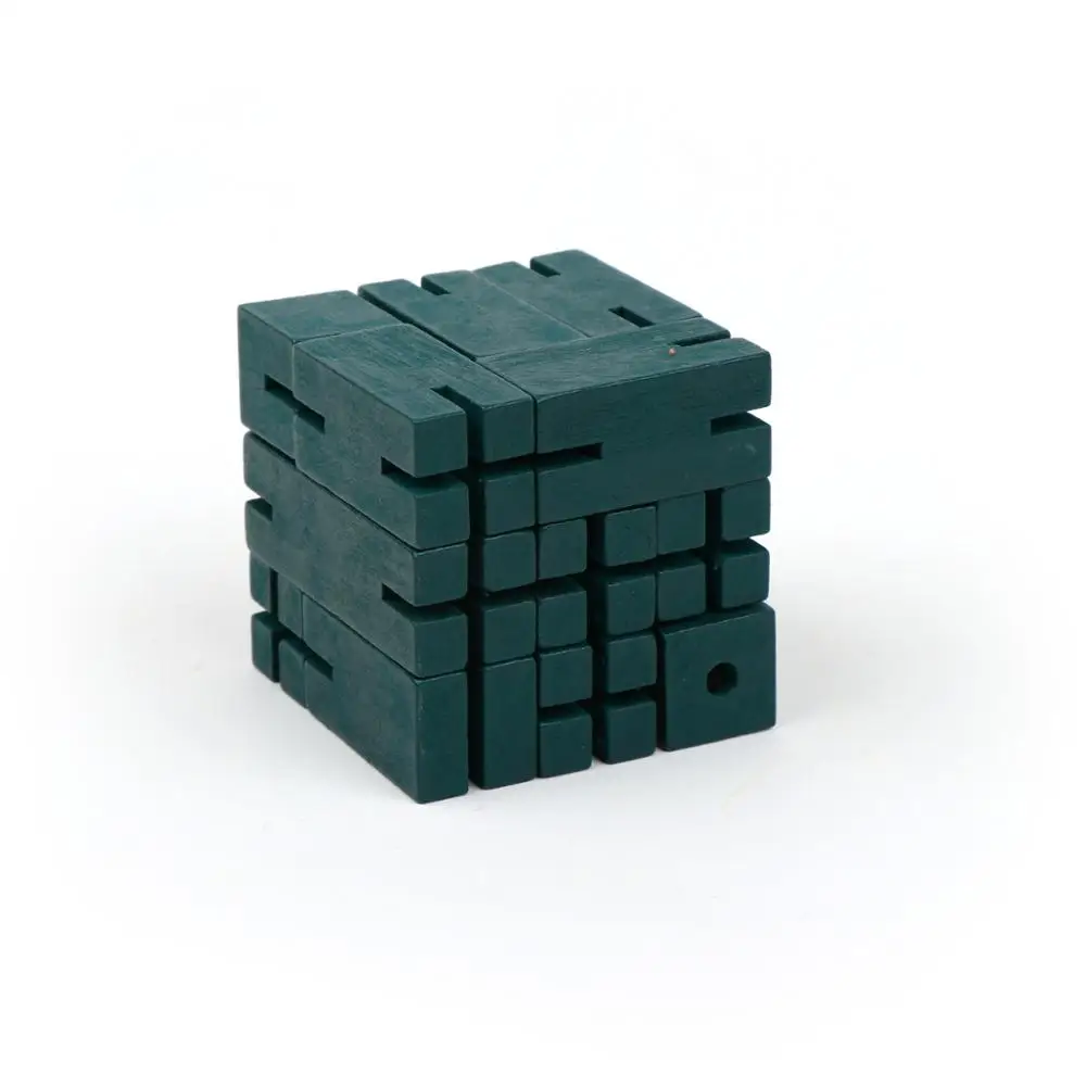Giocattolo Soluzione Rompicapo In Legno Cubo Cubo Magico Di Puzzle