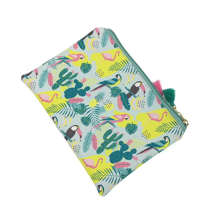 Cosmetic Pu Leather Zipper Make up Pouch