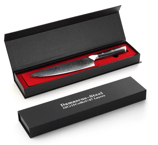 Wazirabad Damascus Pakistan Handmade 8" Chef Knife Set Vg10 67 Layers