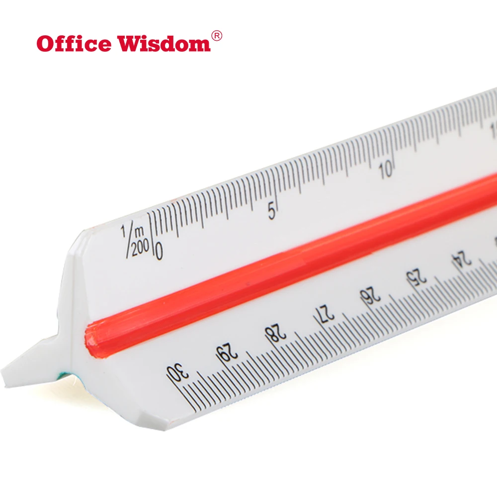 Three Edge Triangle Scale Ruler - 30cm Engineering Tool