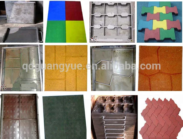 Rubber Floor Tile Vulcanizing Press Machine / Rubber Floor Mat Making Machine / Used Tyre Recycling Plant