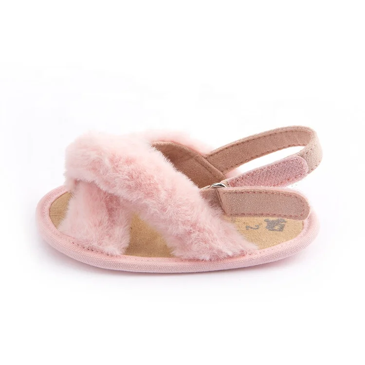 Симпатичные Детские повседневные модные плюшевые туфли, детские пушистые Тапочки