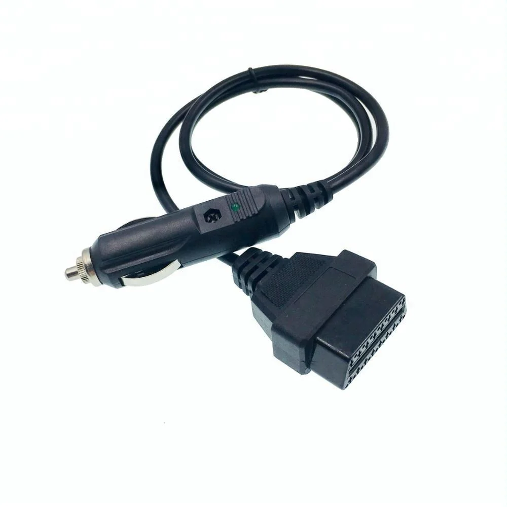 Car 16PIN Female OBD II to Cigarette Lighter Cable