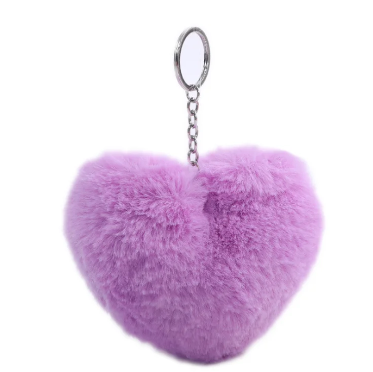 Оптовая продажа рекламный плюшевый брелок в форме сердца для автомобильных аксессуаров