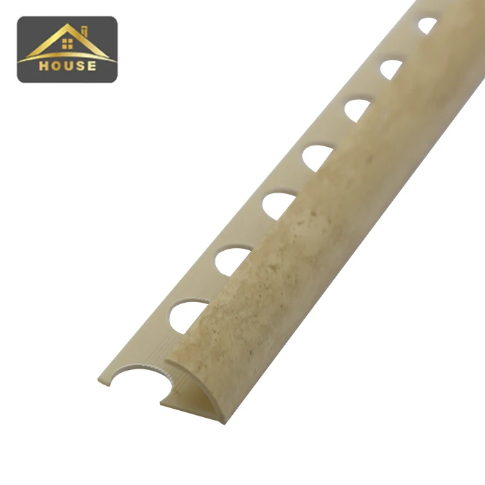 Foshan Manufacture FSF High Quality PVC Tile Trim Round Opened Shape Use for Wall and Floor Decoration
