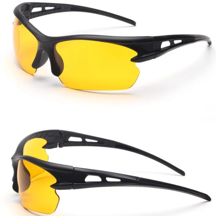 Sur-lunettes Conduite Nuit Jaune Nocturne Yellow Night Vision Glasses Lunettes 