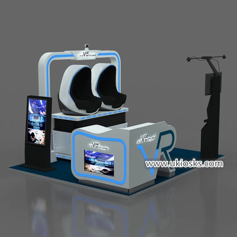 Attractive Retail 3d VR Experience Kiosk for Shopping Mall Modern Experience Counter VR Counter Display Stand Idea for Sale