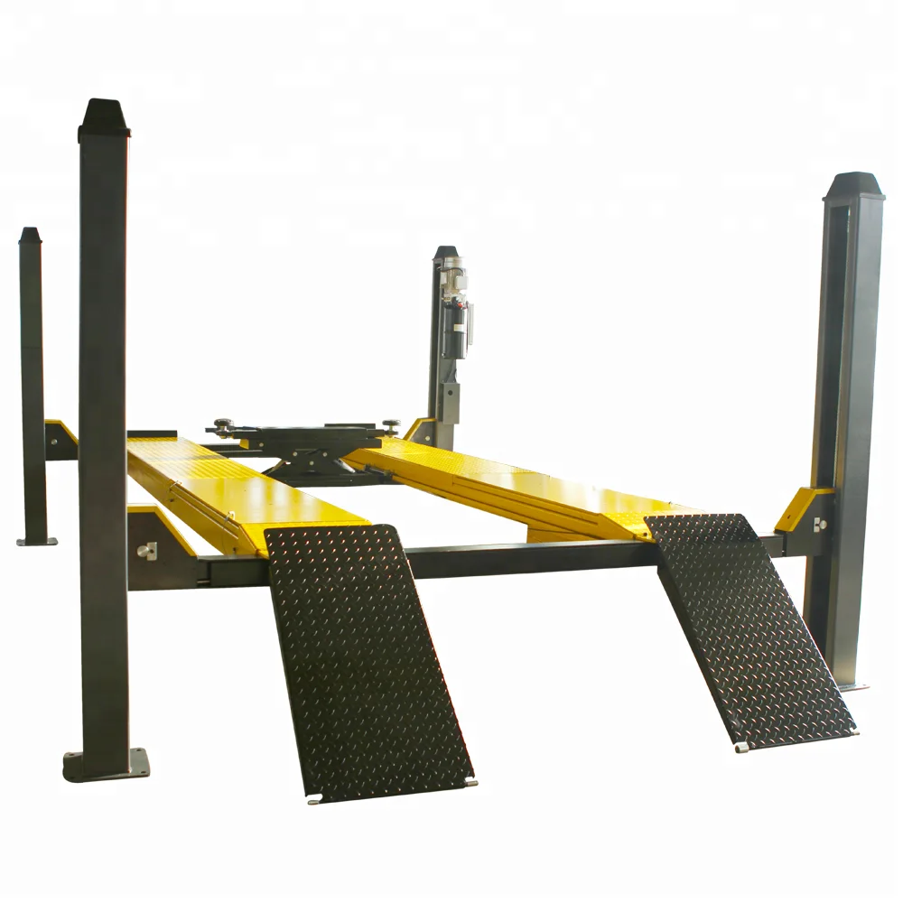 Automate 4 Post Hoist with Rolling Jack and Ramps Car Lift