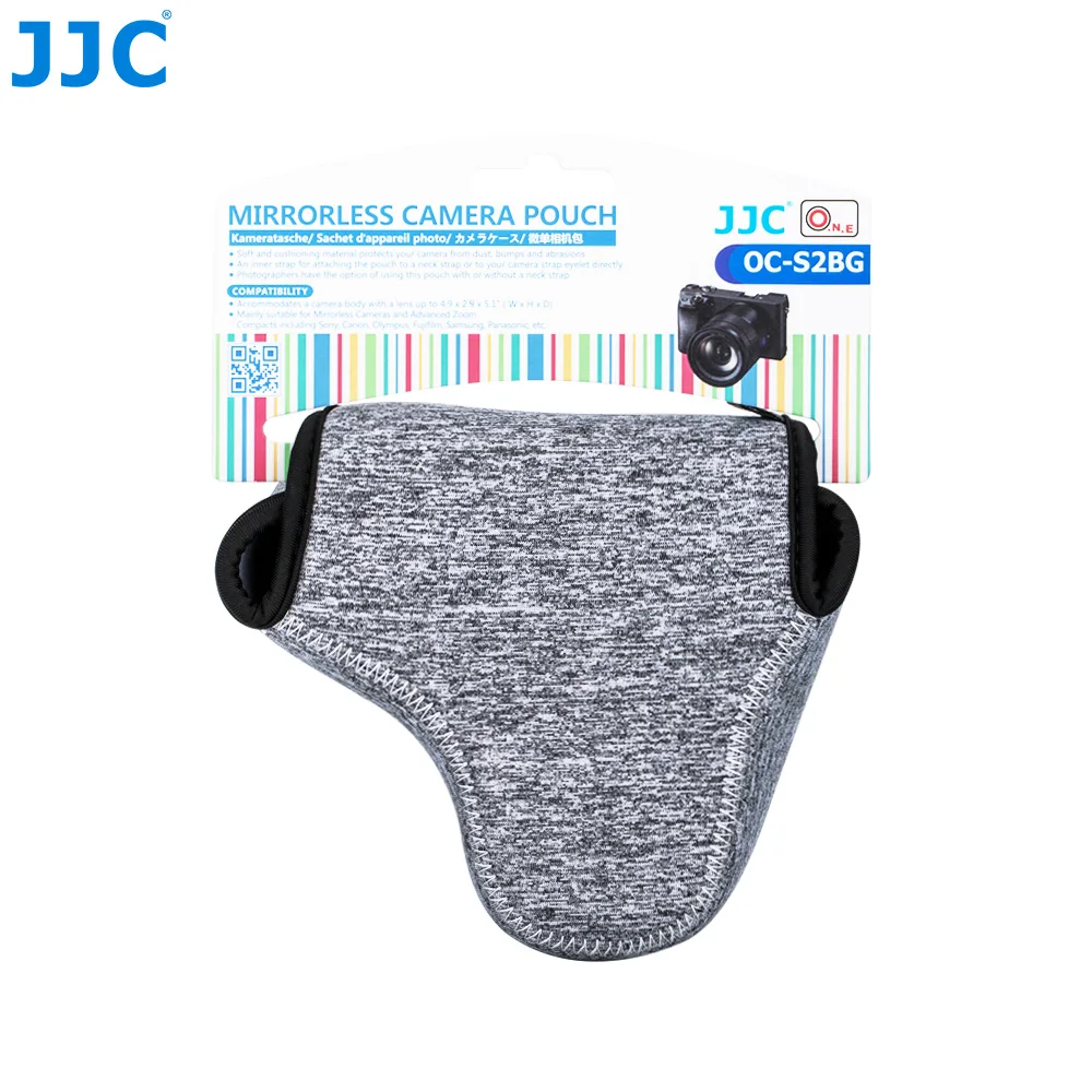 JJC Ultra Light Neoprene Camera Pouch Case Bag For Sony A6500 A6400 A6300 A5100 + 18-55mm Lens
