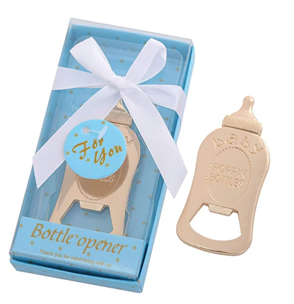 1 PCS Latest Baby Bottle Opener Favors Baby Shower Party Favors Shower Gifts Decorations Souvenirs for Guest Blue, 1 