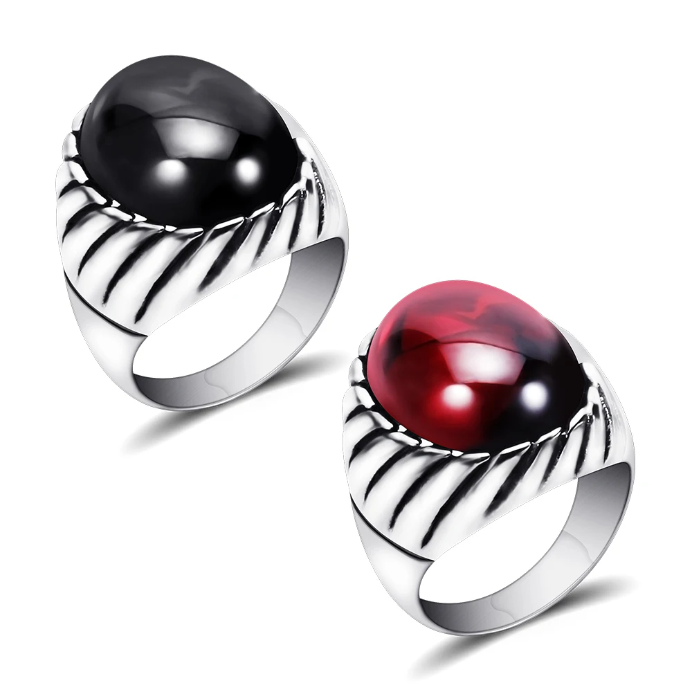 Fashion Red Agate Rings For Men Mixed Size 50pcs/lot Wholesale