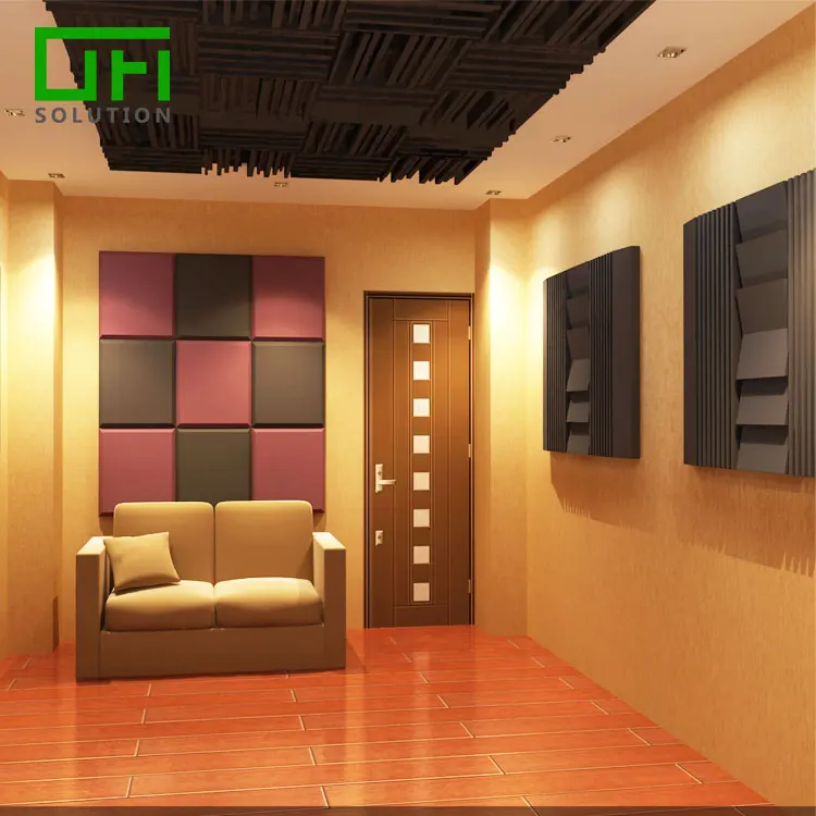 Resonance Absorption Acoustic Sponge Panels Soundproof PU Acoustic Panels Acoustic Polyurethane Foam