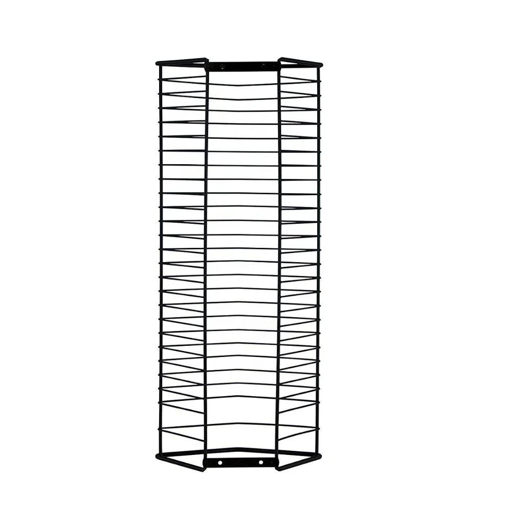 Metal Corner Stackable CD Display Stand DVD Storage Rack for Music