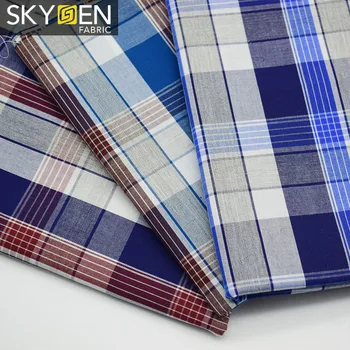 2018 New Fashion 100% Cotton Melange Check Fabric for Men's Shirt