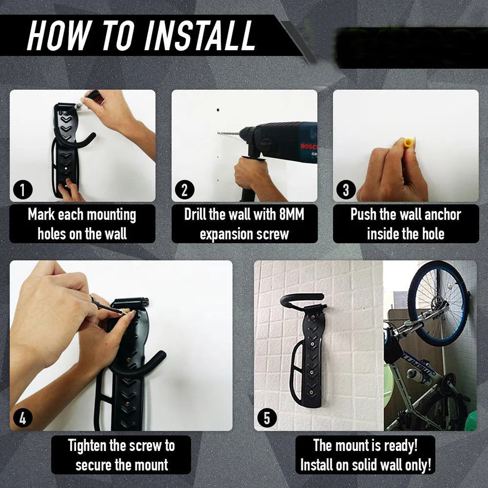 Держатель для велосипеда 30 кг грузоподъемность велосипед настенная вешалка горный держатель настенный стеллаж выставки товаров прочных стальных губчатая крышка крючок