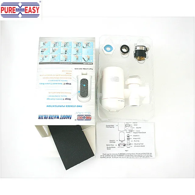 Pure Easy Manual Activated Carbon Faucet Water Filter for Household Use
