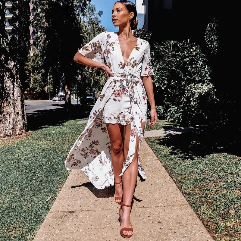 Wanita Palazzo Jumpsuit Mujer Pinggang 